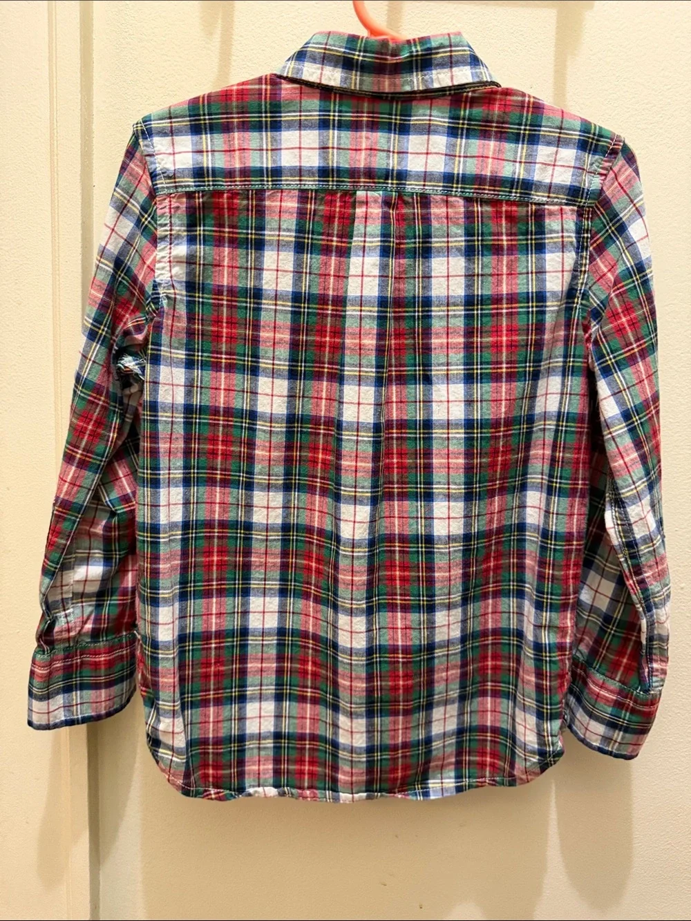 GAP Plaid Button-Down Shirt in Red, Green & Blue